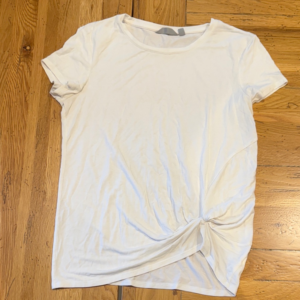 Athleta White Twist Detail Women's Tee